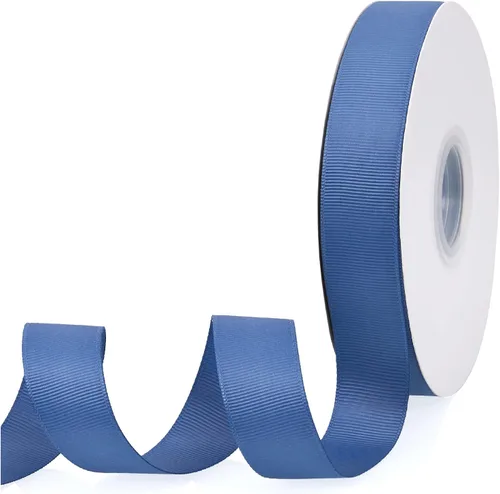 Vista 27 de Cinta de grogrén de doble cara de color liso azul bebé de 1-1/2 pulgadas x 50 yardas para envolver regalos, bodas, fiestas, manualidades, lazos