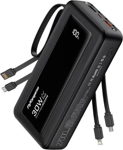 Vista 9 de Cargador portátil 10000mAh 22.5W Banco de carga rápida del Negro
