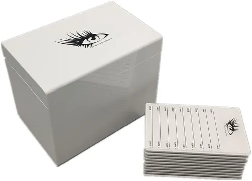 Vista 5 de May healthbeauty - Caja de almacenamiento de pestañas acrílicas de 10 capas, organizador de maquillaje, pestañas postizas, soporte para paletas