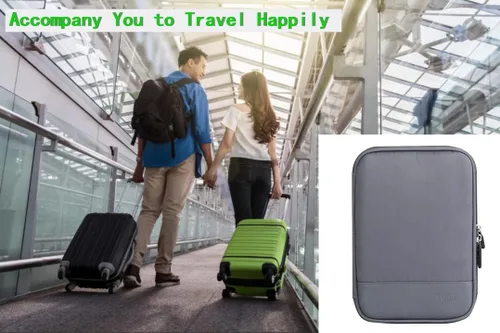 Vista 6 de Bolsa organizadora de cables electrónicos, bolsa de almacenamiento portátil de doble capa para accesorios digitales electrónicos para funda