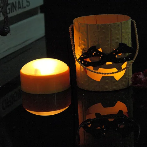 Vista 2 de Luces de calabaza naranja