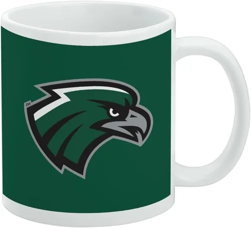 Vista 197 de Taza de cerámica con el logotipo principal de la Universidad Rider, taza de regalo novedosa para café, té y bebidas calientes, 11oz, blanca