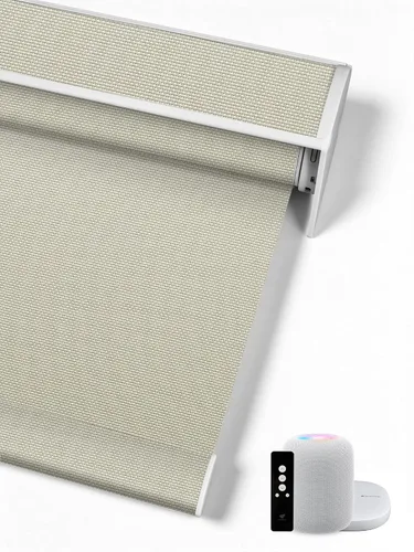 Vista 43 de SmartWings Persianas Enrollables Inteligentes Motorizadas con Filtro de Luz, Persianas Eléctricas con Control Remoto para Ventanas Compatibles