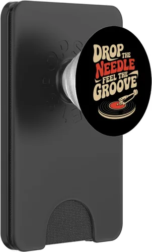 Vista 8 de Vinyl Record Collector Retro Music Turntable Lover PopSockets Adhesive PopGrip