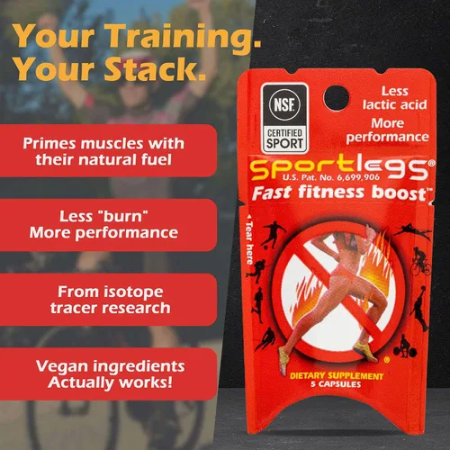 Vista 2 de SPORTLEGS Fast Fitness Boost Pre Workout para hombres y mujeres, suplemento de ácido láctico, combustible de resistencia deportiva, suplementos