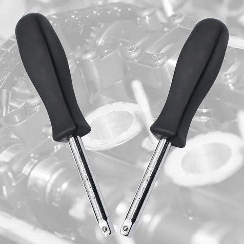 Vista 2 de Uenhoy 2 piezas de 1/4 pulgadas de mango giratorio estándar para reparación de automóviles, 5.9 pulgadas de longitud