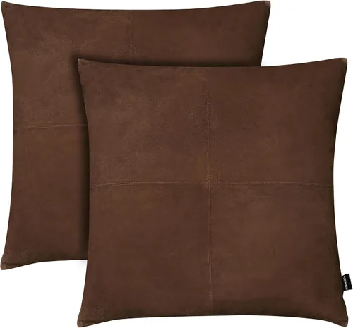 Vista 81 de Funda de almohada de piel de cordero – Funda de cojín decorativa para sofá – Fundas para sala de estar y dormitorio, 22 x 22 pulgadas – Paquete de 2