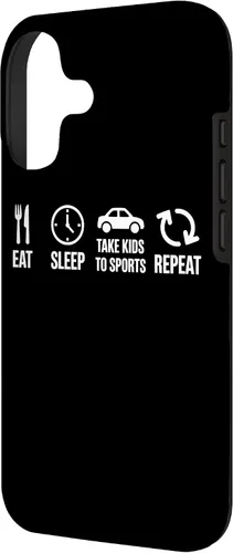 Vista 2 de Eat Sleep Take Kids to Sports Repeat Youth Athlete Parent Case for iPhone 17