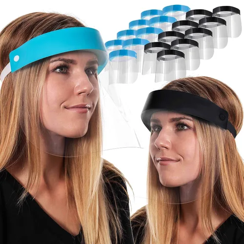 Vista 10 de Salon World Safety Face Shields - Protectores faciales de seguridad ultra transparentes de protección facial completa para proteger los ojos
