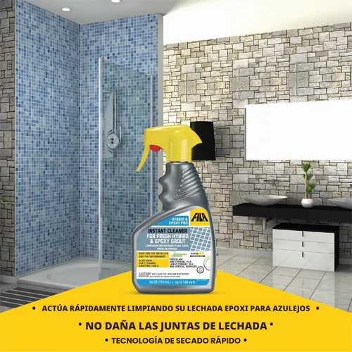 Vista 5 de FILA Surface Care Solutions, HYBRID & EPOXY PRO, limpiador instantáneo para residuos de lechada epoxi frescos, limpiador de lechada para usar