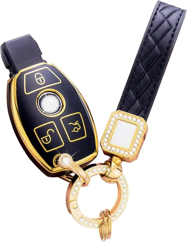 Vista 7 de Funda para llavero de Mercedes Benz, TPU suave de 360 grados de protección para llave de coche Clase A 2019-2021 Clase C Clase G, Clase S 2018-2021