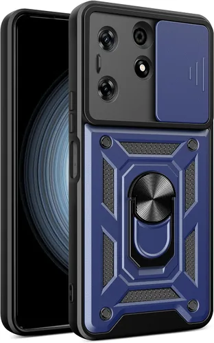Vista 78 de Compatible con Tecno Camon 18P Bracket Shell, Slide Camera Lens Cover Case Azul