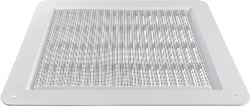 Vista 8 de Vent Systems Cubierta de ventilación de plástico blanco de 10 x 10 pulgadas (tamaño exterior) - Rejillas duraderas de pared y techo con malla
