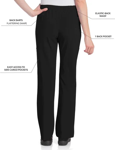 Vista 3 de Landau Women's Urbane Performance Tailored Fit Stretch 6-pkt Cargo Scrub Pants 9312
