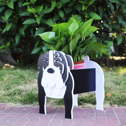 Vista 17 de Beagles - Contenedor para plantas con forma de perro, para amantes de las mascotas, maceta de PVC lindo para perros, macetas de cara para decoración