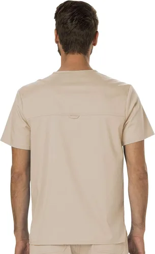 Vista 5 de Cherokee Conjunto de ropa quirúrgica Workwear Revolution WW690 con camiseta con cuello en V y pantalón delantero WW140, color caqui, parte superior