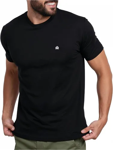 Vista 58 de Camisetas casuales de algodón suave con cuello redondo y ajuste atlético