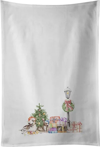 Vista 71 de Caroline's Treasures CK8100WTKT - Juego de 2 toallas de cocina con diseño de bulldog francés con diseño de país de las maravillas navideñas