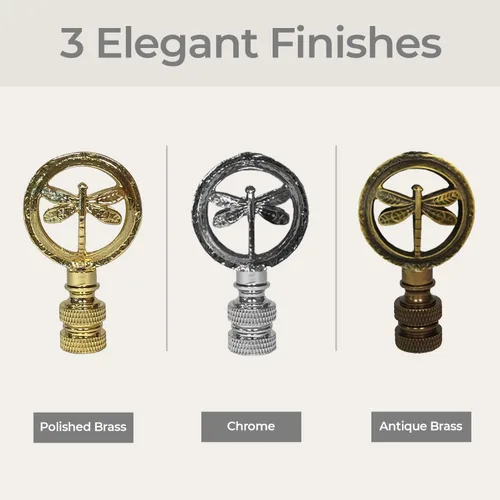 Vista 2 de Royal Designs, Inc. Lámpara decorativa de libélula finial, F-5093-CH-1, cromo