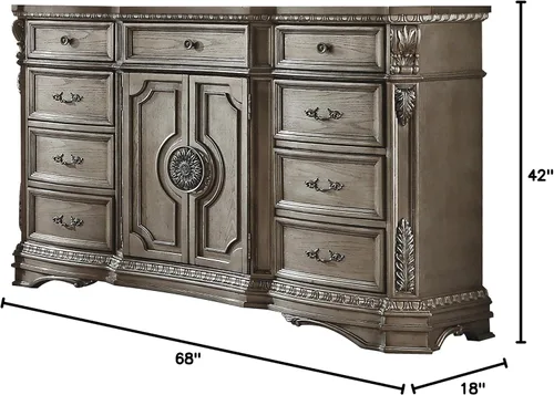 Vista 2 de Acme Muebles Northville - Aparador de madera superior, champán antiguo