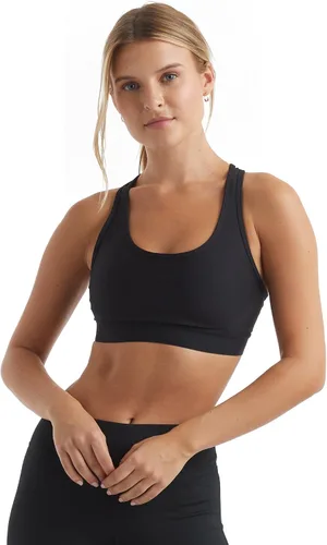 Vista 4 de Hanes Sujetador deportivo de compresión con espalda cruzada para mujer