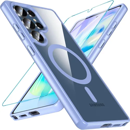 Vista 34 de OWKEY Funda magnética para Samsung Galaxy S23 de 6.1 pulgadas, para Magsafe con protector de pantalla, protección de grado militar, a prueba