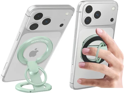 Vista 12 de RESPECTED BRO - Soporte magnético para teléfono con anillos duales, compatible con iPhone 17/16/15/14/13/12, soporte multifuncional para escritorio