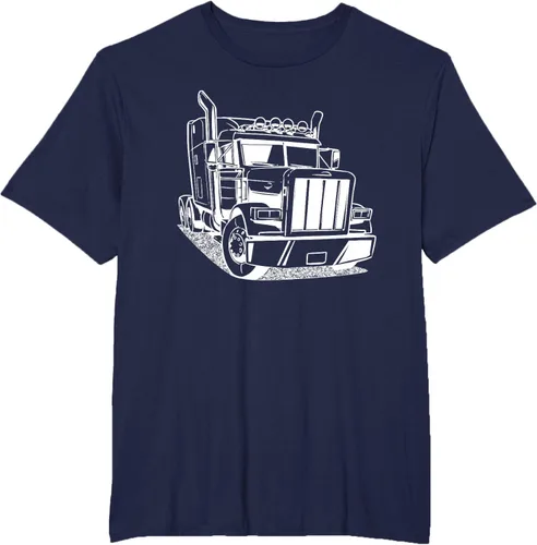 Vista 42 de Diesel Big Rig 18 Wheeler - Camiseta de camionero para camionero, Negro, S