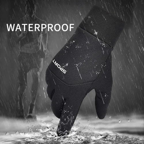 Vista 2 de Lorpect Guantes de invierno para hombres y mujeres, guantes de pantalla táctil, guantes cálidos para clima frío, guantes de entrenamiento, correr
