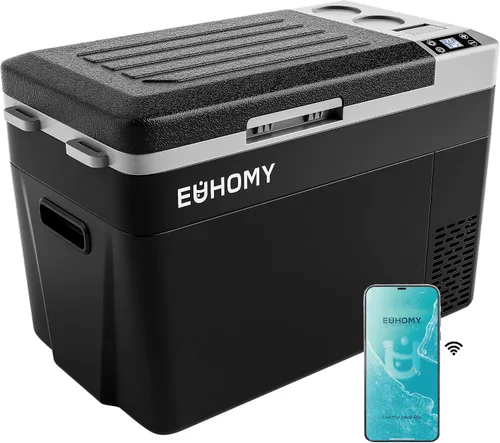 Vista 10 de EUHOMY Refrigerador para Automóvil, 12/24V DC y 120～240V AC, Refrigerador Congelador Enfriador con Batería para CFJ/TWW/CFIM/CFG/CFW