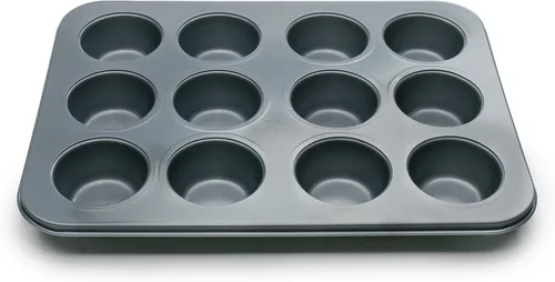 Vista 2 de Fox Run Mini molde para magdalenas, 12 tazas, antiadherente preferido