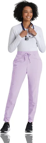 Vista 4 de Barco One Pantalón deportivo, pantalón quirúrgico de altura media, con tejido elástico de 4 vías y 3 bolsillos, para mujer