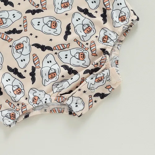 Vista 7 de Ropa de Pascua para bebé recién nacida, con bordado de conejo, sudadera con burbujas, traje de bebé niña
