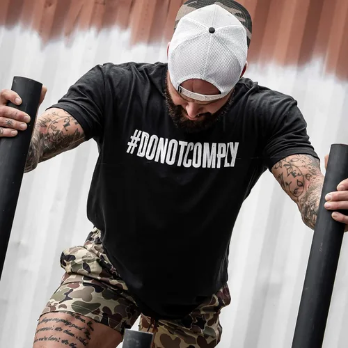 Vista 5 de Combat Iron #DONOTCOMPLY - Camiseta de manga corta para hombre