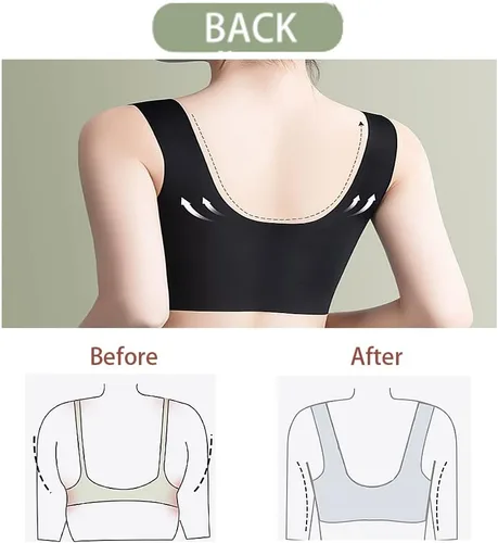 Vista 4 de Wmbra - Brasier corrector de postura Wmbra, corrección de postura, brasier cruzado ergonómico sin aros para el verano