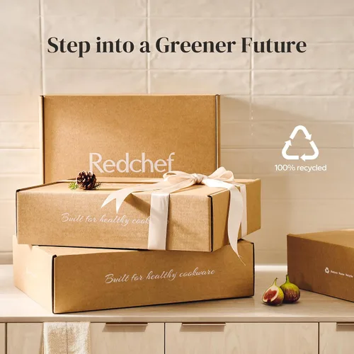 Vista 9 de Redchef Sartén antiadherente de cerámica, mini sartén para desayuno y huevos, cocina saludable sin químicos, mango de acero inoxidable que se Verde