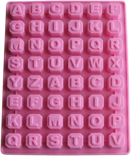 Vista 7 de Fondant Letters Candy Making Tools 48 letras inglesas alfabeto de silicona DIY