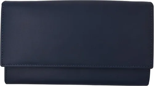Vista 5 de Cartera de cuero real con bloqueo RFID para mujer, cartera de chequera para mujer