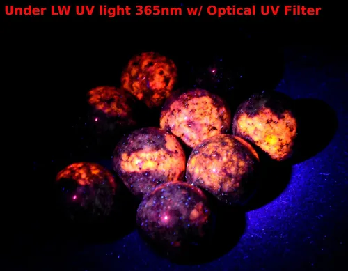 Vista 4 de HQRP 0.984 in Rubí rojo púrpura en esfera de zoisita verde pulido piedra preciosa natural cristal mineral UV reactivo coleccionable bola - China