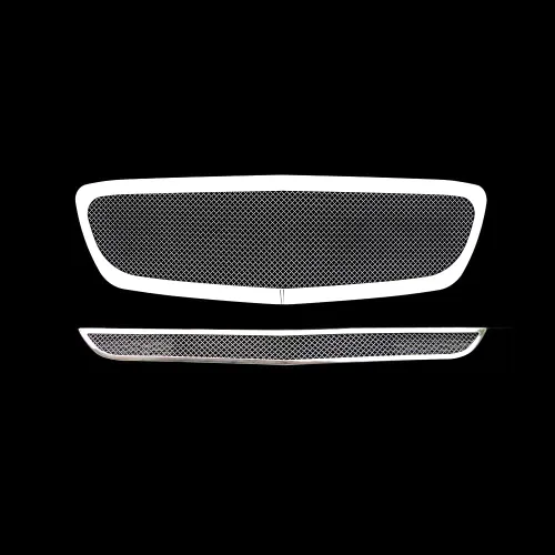 Vista 2 de APS Rejilla de malla cromada de acero inoxidable premium compatible con Dodge Charger 2011-2014 Combo N19-T99117D
