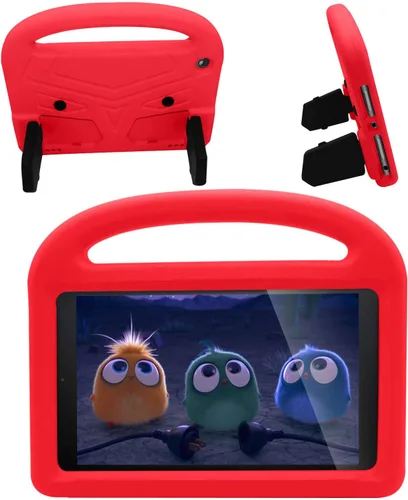 Vista 62 de Funda para tablet Kindle Fire 7 para niños (12.ª generación, versión 2022) con mango de pie de apoyo de forraje resistente, espuma EVA suave, a