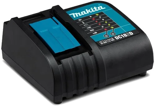 Vista 4 de Makita DC18SE Cargador automotriz óptimo de iones de litio e hidruro de metal de níquel de 18 voltios, azul