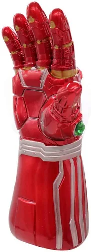 Vista 4 de LED Light Up Infinity Gauntlet Iron Man Gloves with Not Removable Magnet Infinity Stones Batteries - Red Adults and K.ids