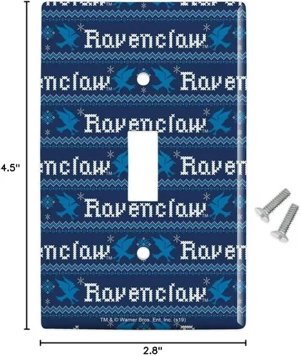 Vista 5 de GRAPHICS & MORE Harry Potter Ravenclaw - Suéter con diseño de palabras, decoración de pared de plástico, cubierta de placa para interruptor de luz