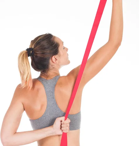 Vista 6 de Versátil banda de resistencia de yoga para entrenamiento de fuerza de cuerpo completo, estiramiento, pilates, entrenamiento, uso de banda