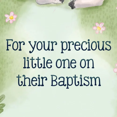 Vista 6 de Prime Greetings Tarjeta de felicitación religiosa para bautismo de bebé, hecha en Estados Unidos, ecológica, tarjeta gruesa con sobre de alta