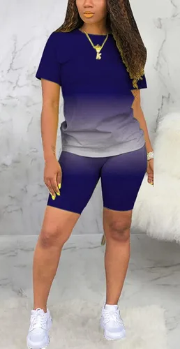 Vista 4 de Conjunto de dos piezas para mujer, casual, camiseta sólida, sudadera deportiva y yoga