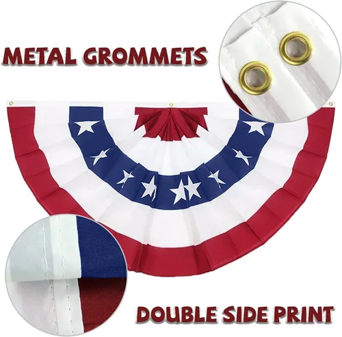 Vista 3 de Paquete de 1 bandera de Estados Unidos de 3 x 6 pies, banderas grandes de Estados Unidos con diseño de estrellas patrióticas y rayas para el 4