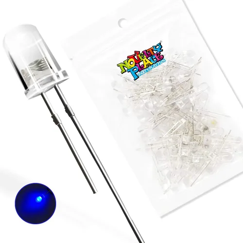 Vista 10 de Novelty Place 100 luces LED blancas de diodo de 0.197 pulgadas – Bombillas LED de diodo emisor de luz DC 3 V 20 mA – Kit de iluminación de Blanco