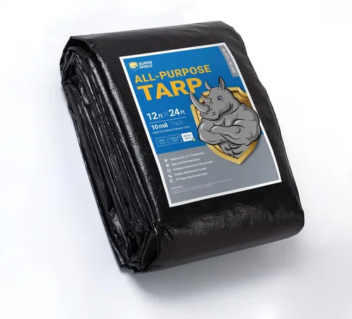 Vista 165 de GUARD SHIELD - Lona resistente, impermeable, de polietileno, gruesa, resistente a los rayos ultravioleta, con ojales, para exteriores, 6 x 8 pies